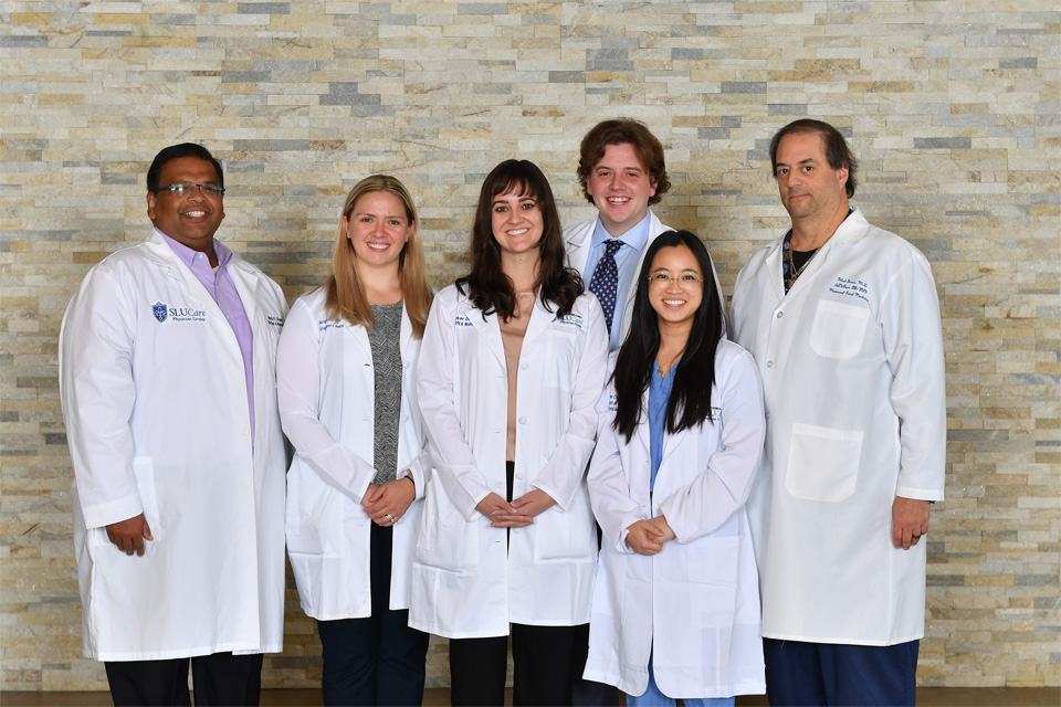 A group image of the current Maternal Fetal Medicine fellows along with their faculty mentors